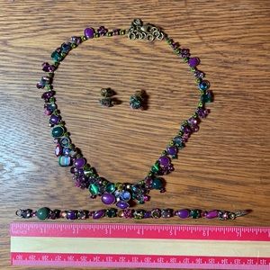 Sorrelli Vintage choker necklace, bracelet , pierced earrings. Marci Gra…